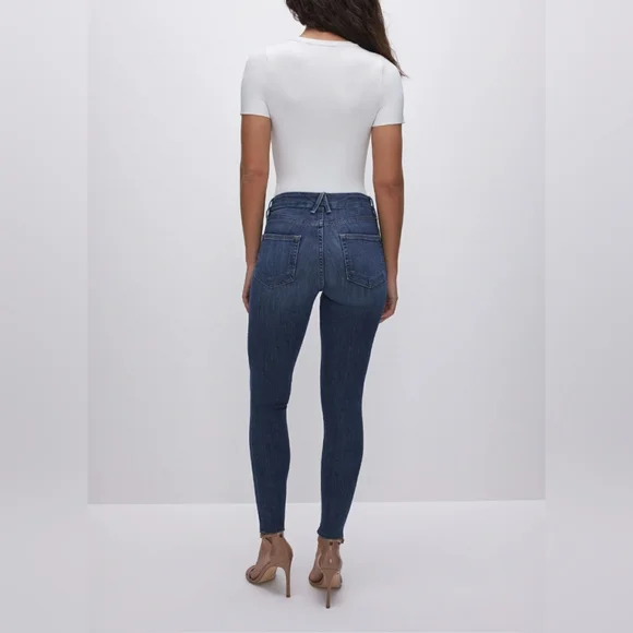 Good American Good Legs Skinny Jeans Size 8/29 Cotton Stretchy Blue - Picture 2 of 16